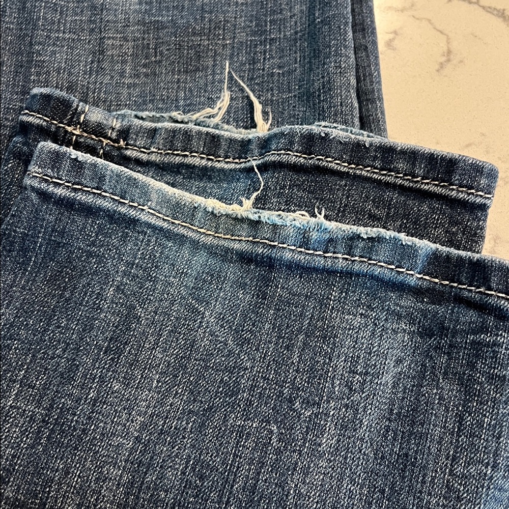 Miss Me Women’s JP5395BV Boot Blue Jeans 28R Silver Embroidered Booty Pockets - Picture 5 of 9